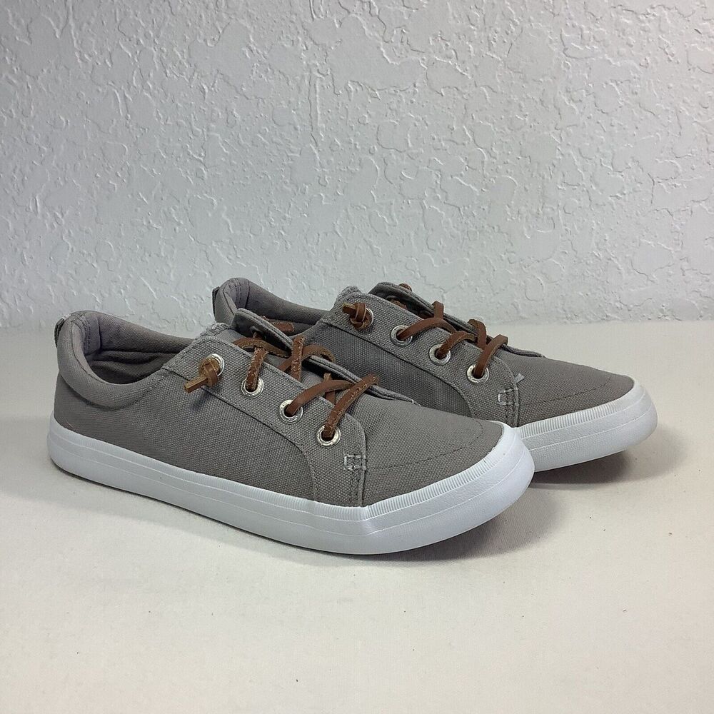 Tommy Bahama Women's Shoes 9 Gray Canvas Slip On Cushioned‎ Sneakers Comfort